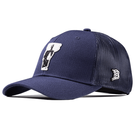 Vermont Moonlight PVC Curved Trucker Navy