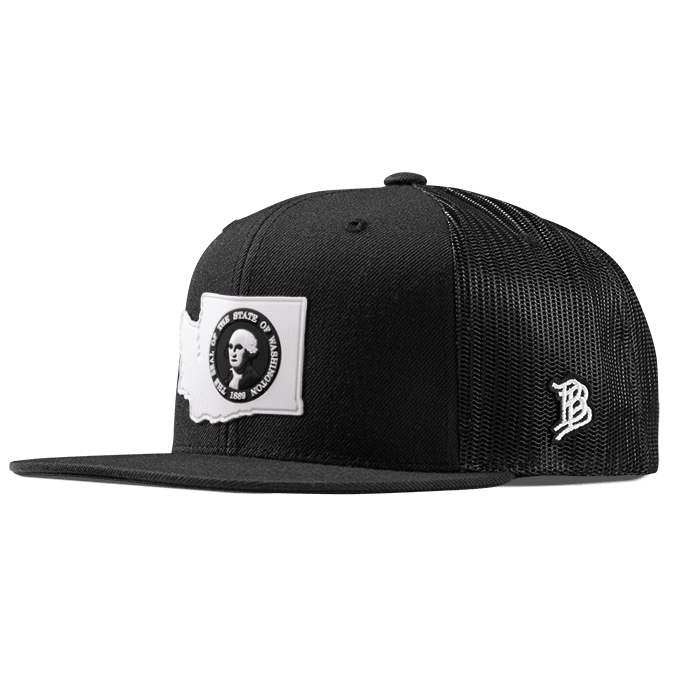 Washington Moonlight PVC Flat Trucker Black