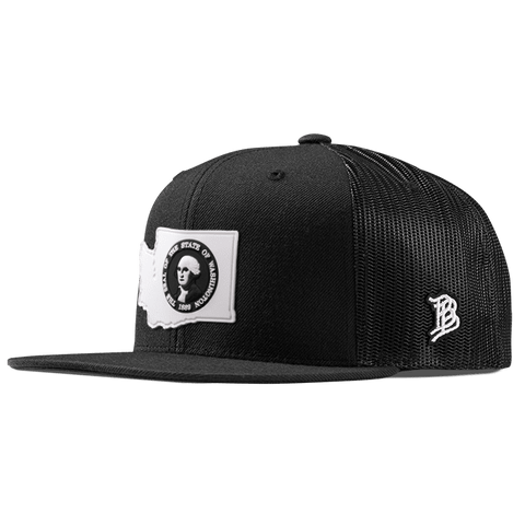 Washington Moonlight PVC Flat Trucker Black