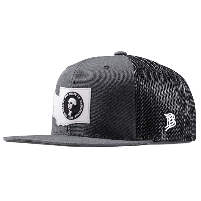 Washington Moonlight PVC Flat Trucker Charcoal