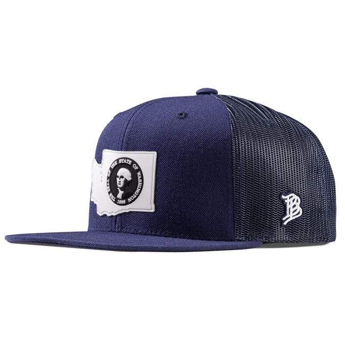 Washington Moonlight PVC Flat Trucker Navy