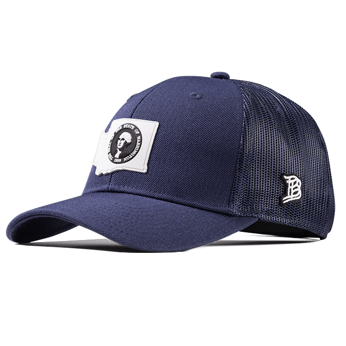 Washington Moonlight PVC Curved Trucker Navy