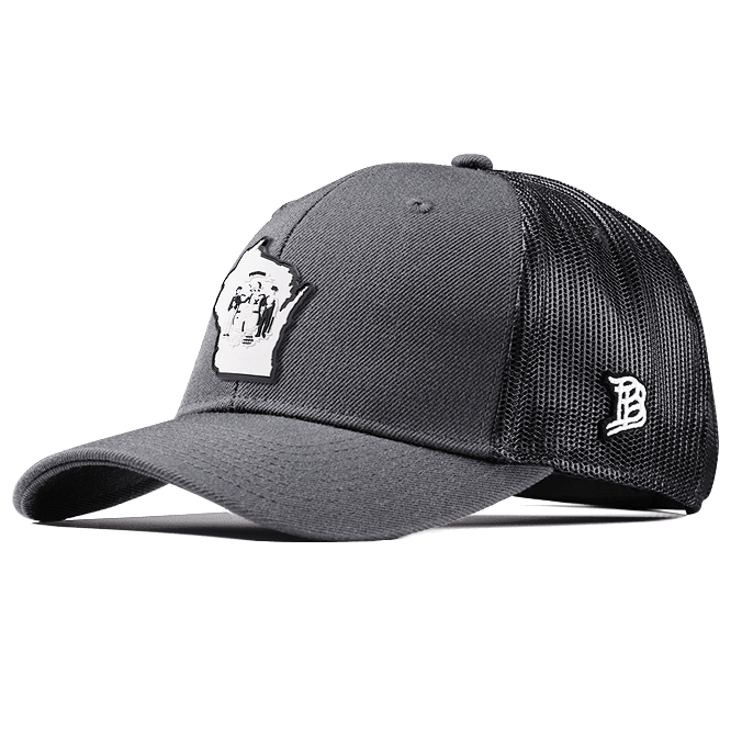 Wisconsin Moonlight PVC Curved Trucker Charcoal