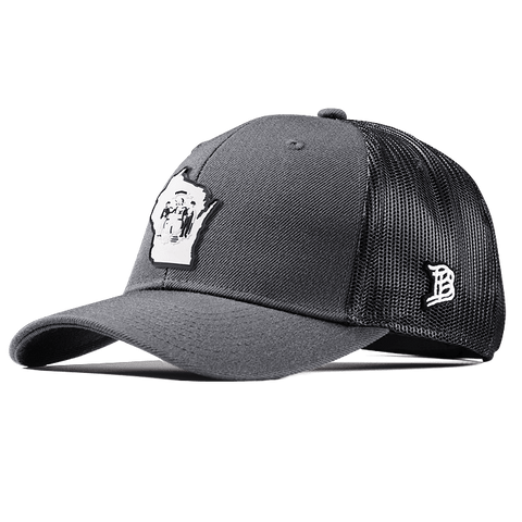 Wisconsin Moonlight PVC Curved Trucker Charcoal