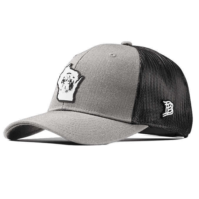 Wisconsin Moonlight PVC Curved Trucker Heather Gray