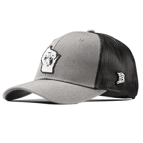 Wisconsin Moonlight PVC Curved Trucker Heather Gray