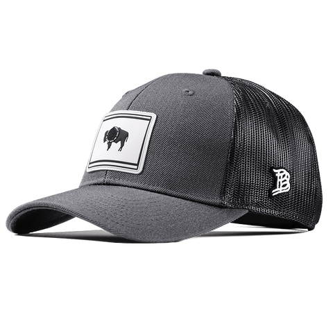 Wyoming Moonlight PVC Curved Trucker Charcoal