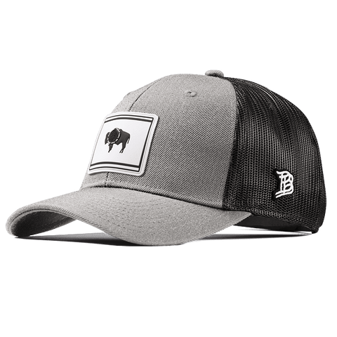 Wyoming Moonlight PVC Curved Trucker Heather Gray