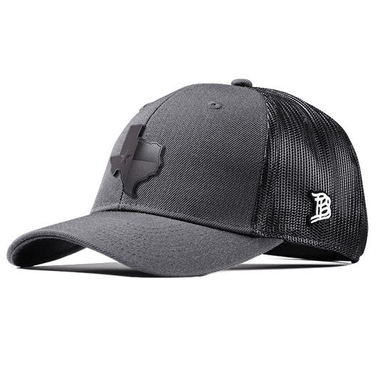 Texas 28 Midnight Curved Trucker Charcoal 