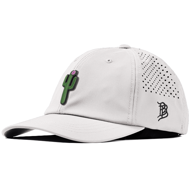 Cactus Rose PVC Performance Dad Hat White