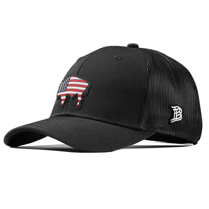 Wyoming Patriot Curved Trucker