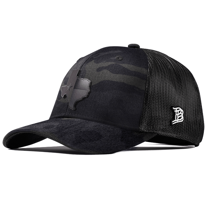 Texas 28 Midnight Curved Trucker Multicam