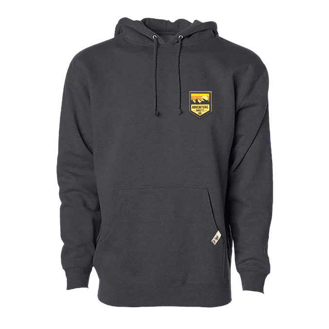 Adventure Awaits PVC Hoodie charcoal