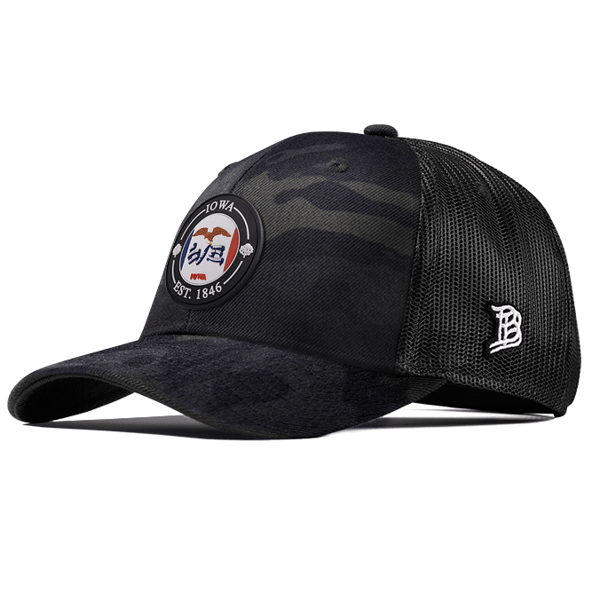 Iowa Compass Curved Trucker