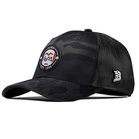 Iowa Compass Curved Trucker