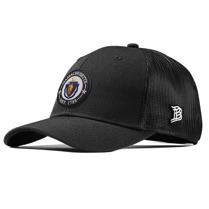 Massachusetts Compass Curved Trucker