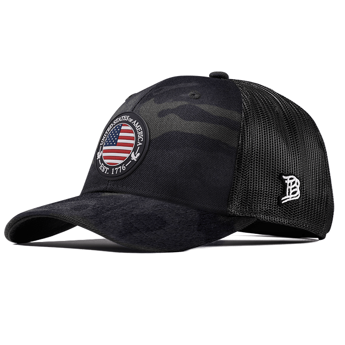USA Compass Curved Trucker