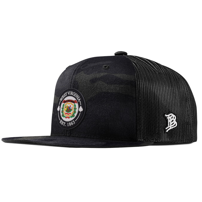 West Virginia Compass Flat Trucker Multicam