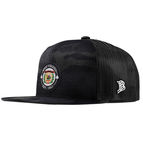 West Virginia Compass Flat Trucker Multicam