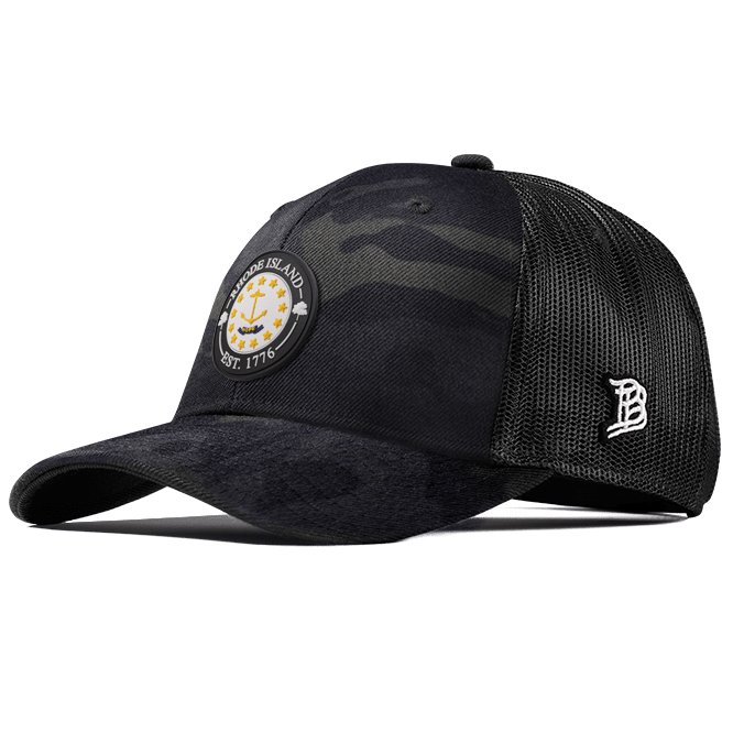 Rhode Island Compass Curved Trucker