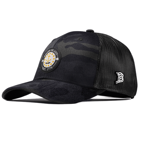 Rhode Island Compass Curved Trucker