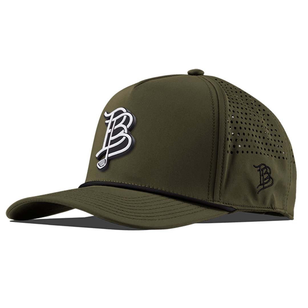 BB Golf Cutout PVC Curved 5 Panel Performance Front Loden/Black