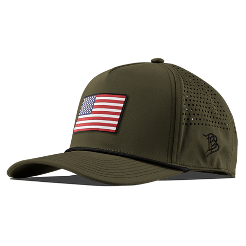 Old Glory PVC Curved 5 Panel Performance Front Loden/Black