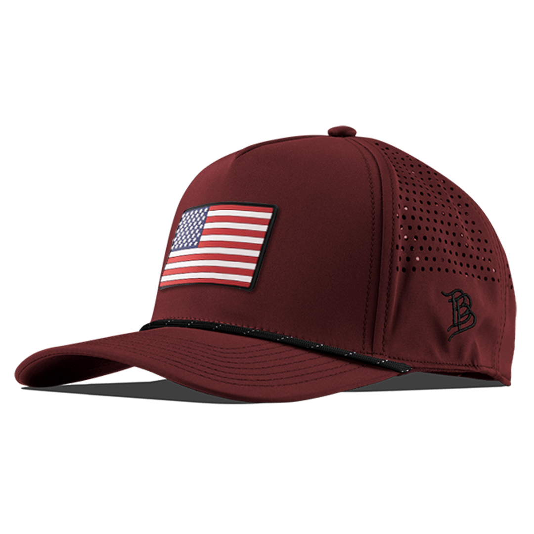 Old Glory PVC Curved 5 Panel Performance Front Maroon/Black