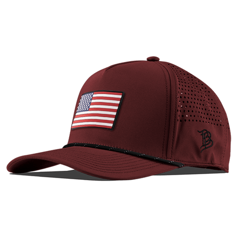 Old Glory PVC Curved 5 Panel Performance Front Maroon/Black