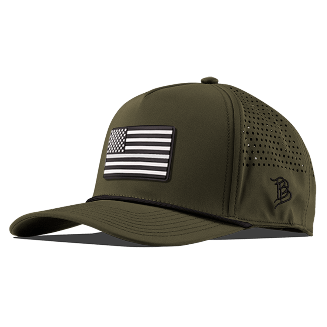Vintage Old Glory Curved 5 Panel Performance Front Loden/Black