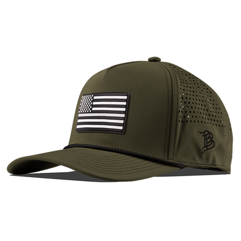 Vintage Old Glory Curved 5 Panel Performance Front Loden/Black
