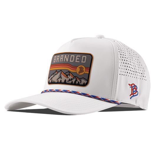 Branded Horizon Curved 5 Panel Performance Front White RWB