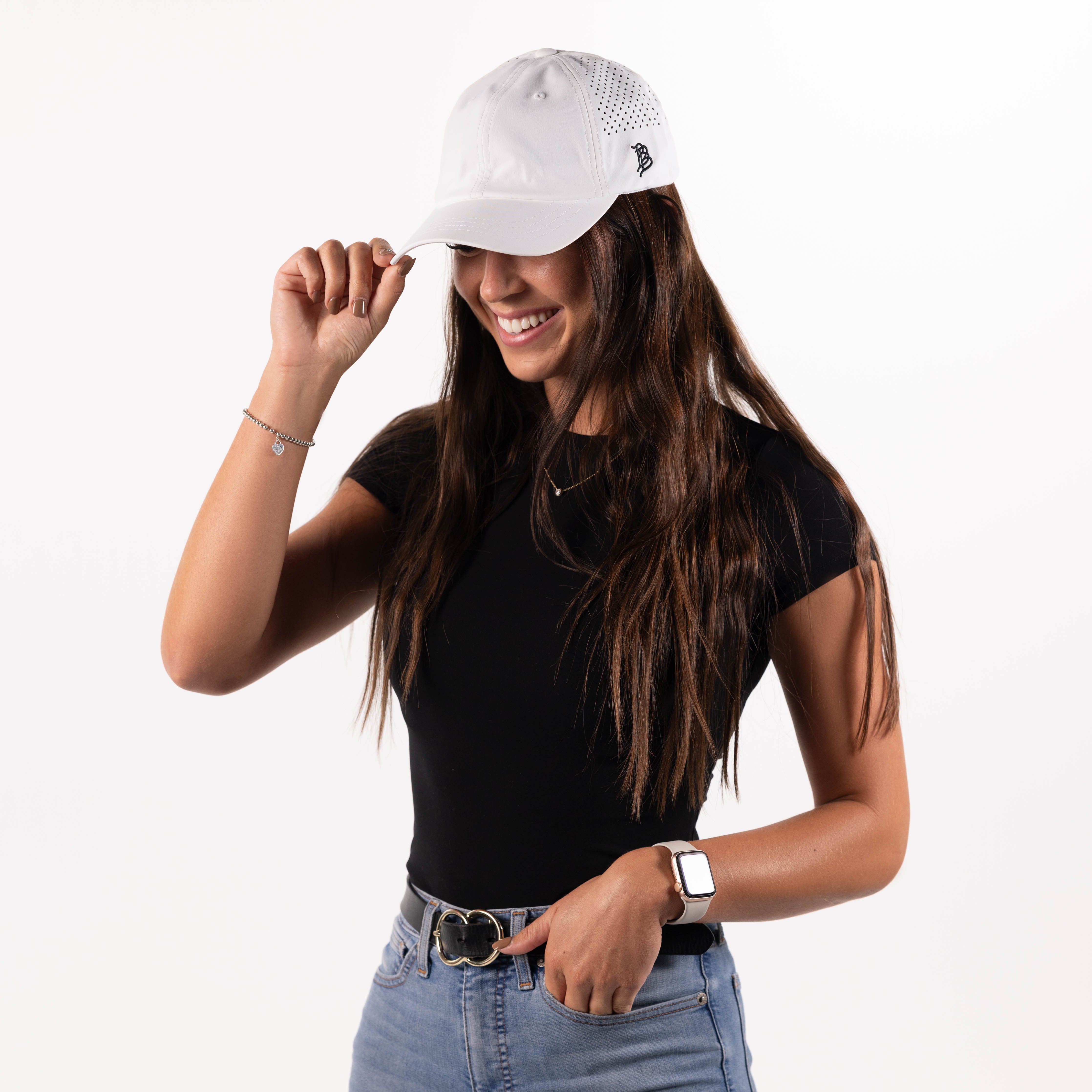 Bare Relaxed Performance Hat Female Model White