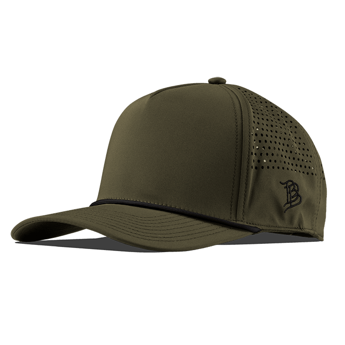 Bare Curved Performance 5 Panel Rope Hat Loden/Black