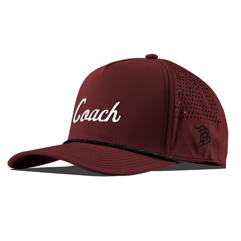 Coach Curved 5 Panel Performance front Maroon/Black