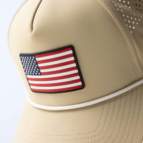 Old Glory PVC Curved 5 Panel Performance Detail Desert/White
