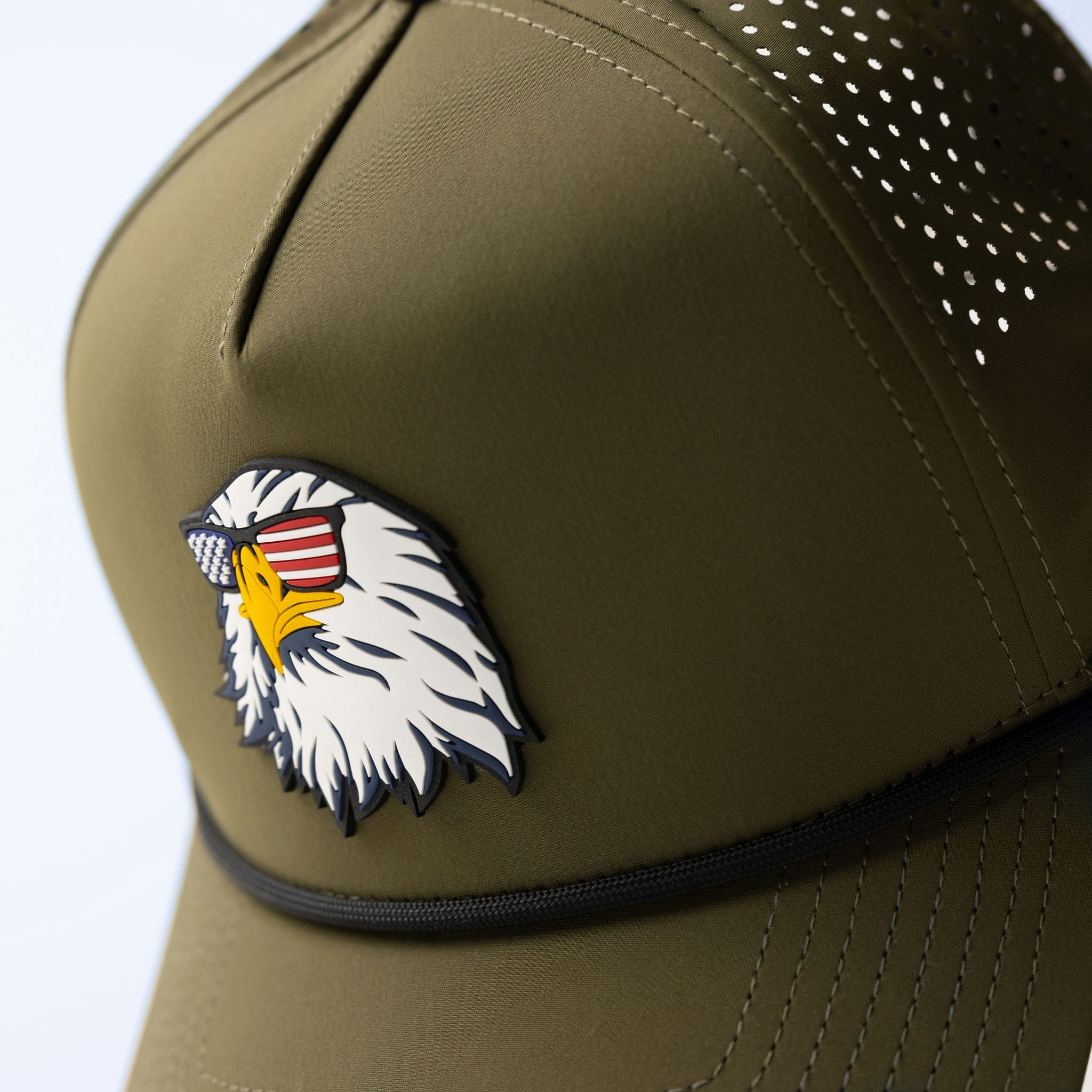 Party Eagle PVC Curved 5 Panel Performance Detail Loden/Black