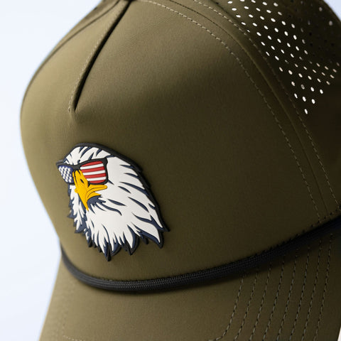 Party Eagle PVC Curved 5 Panel Performance Detail Loden/Black