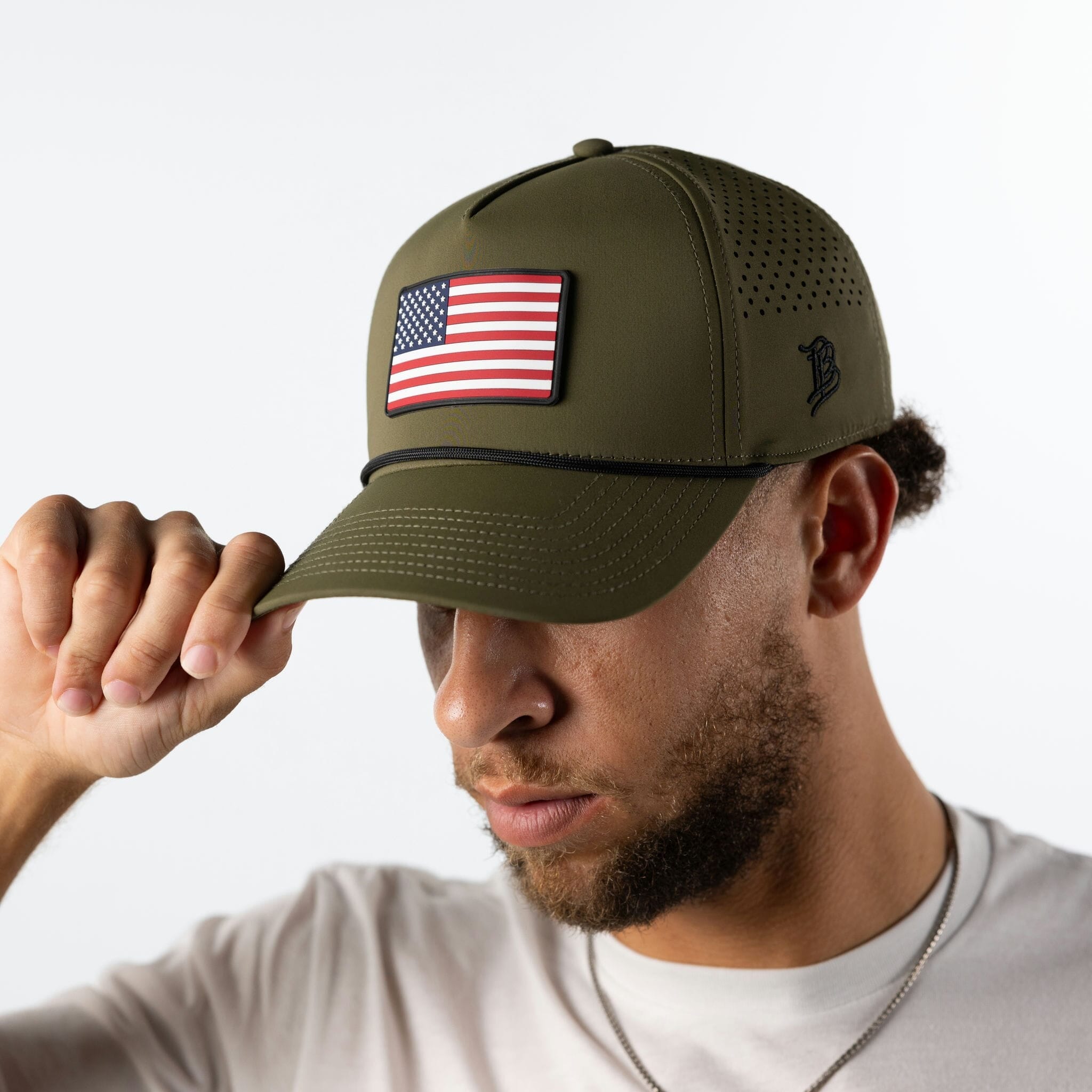 Old Glory PVC Curved 5 Panel Performance Lifestyle Loden/Black