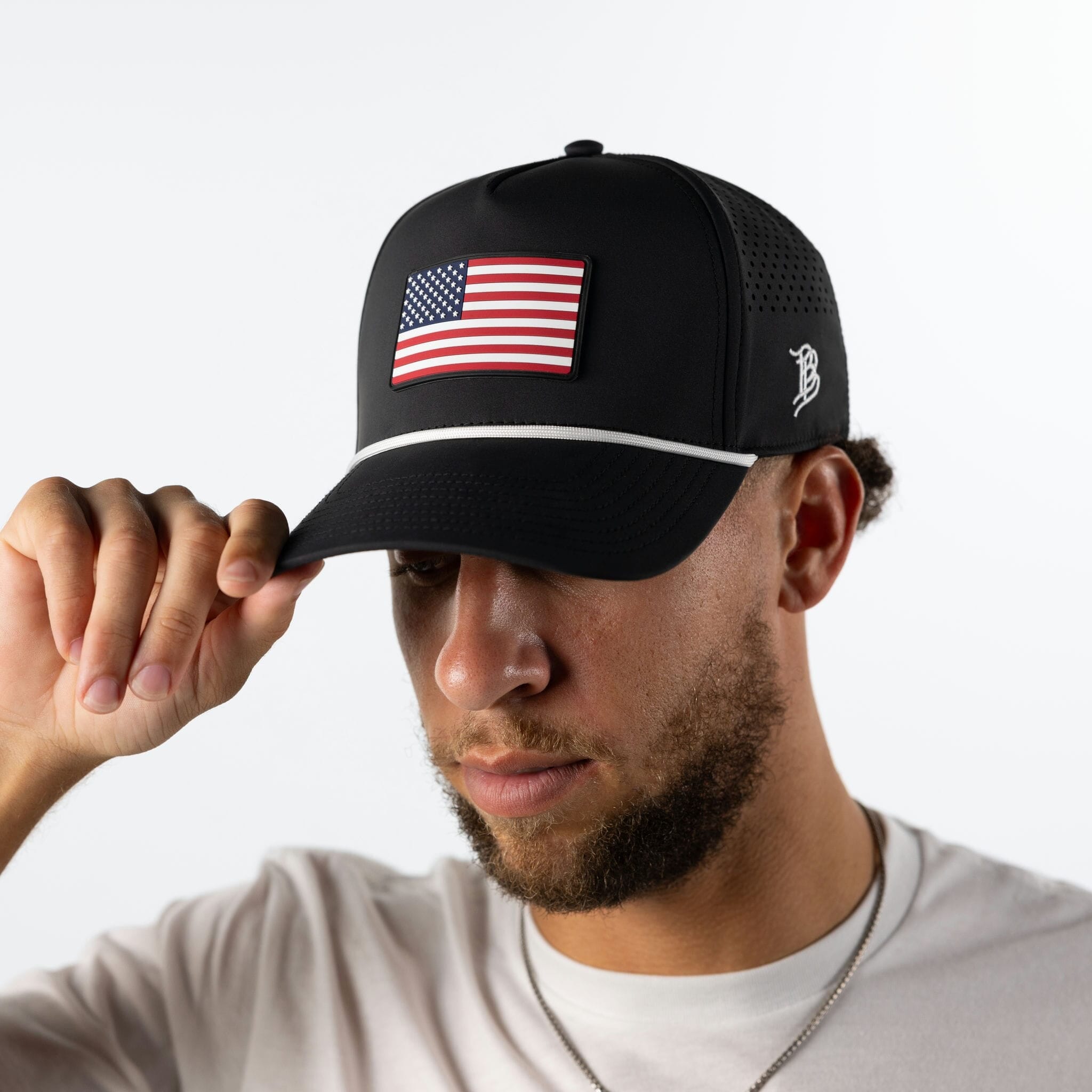 Old Glory PVC Curved 5 Panel Performance Lifestyle Black/White