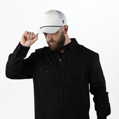 Bare Curved 5 Panel Performance Lifestyle White/Black