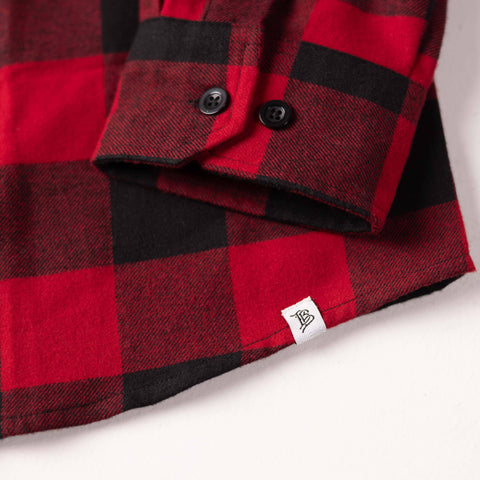 Journeyman Flannel Hem Red