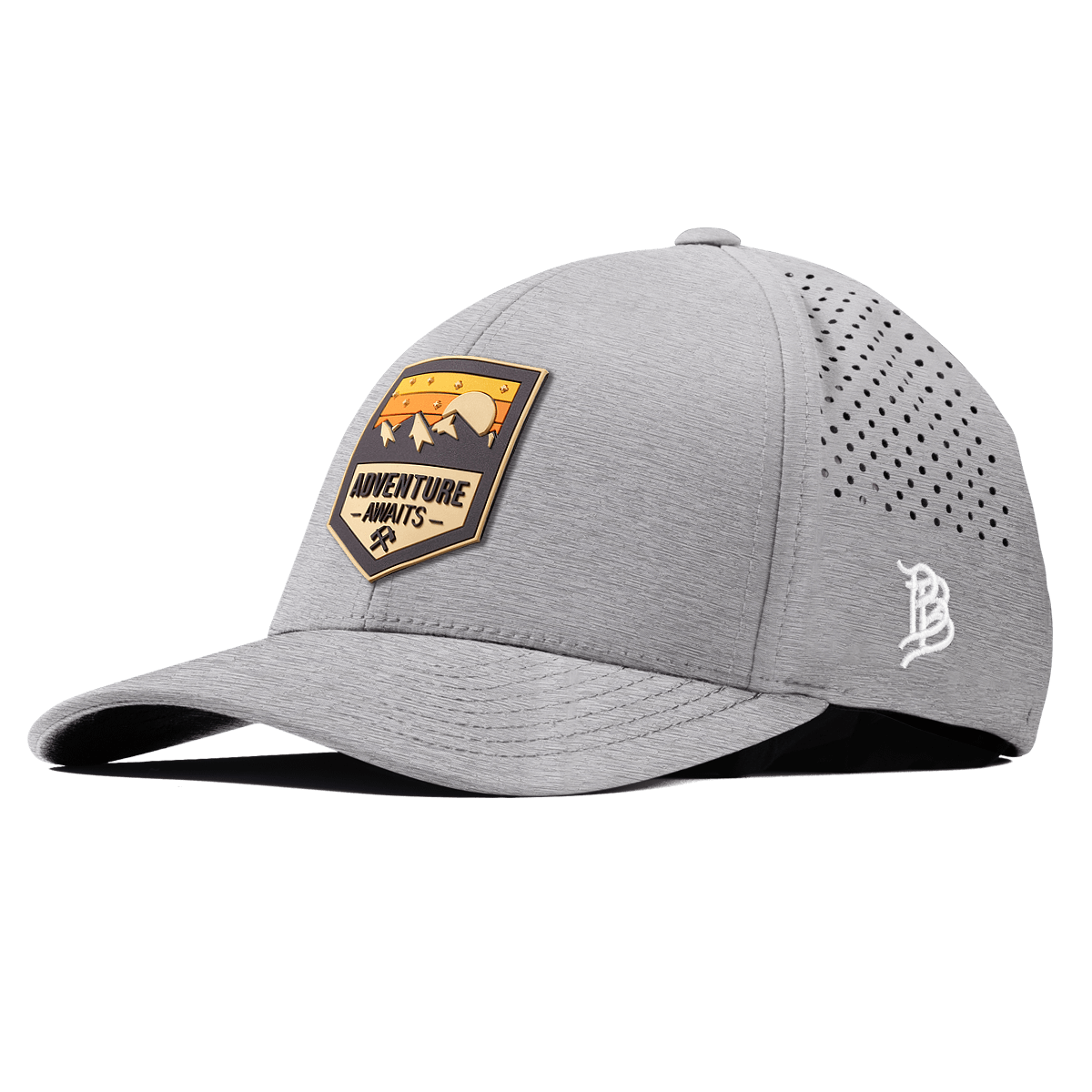 Adventure Awaits PVC Curved Performance Heather Gray