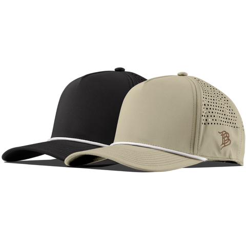 Bare Curved 5 Panel Performance 2-Pack Black/White + Desert/White