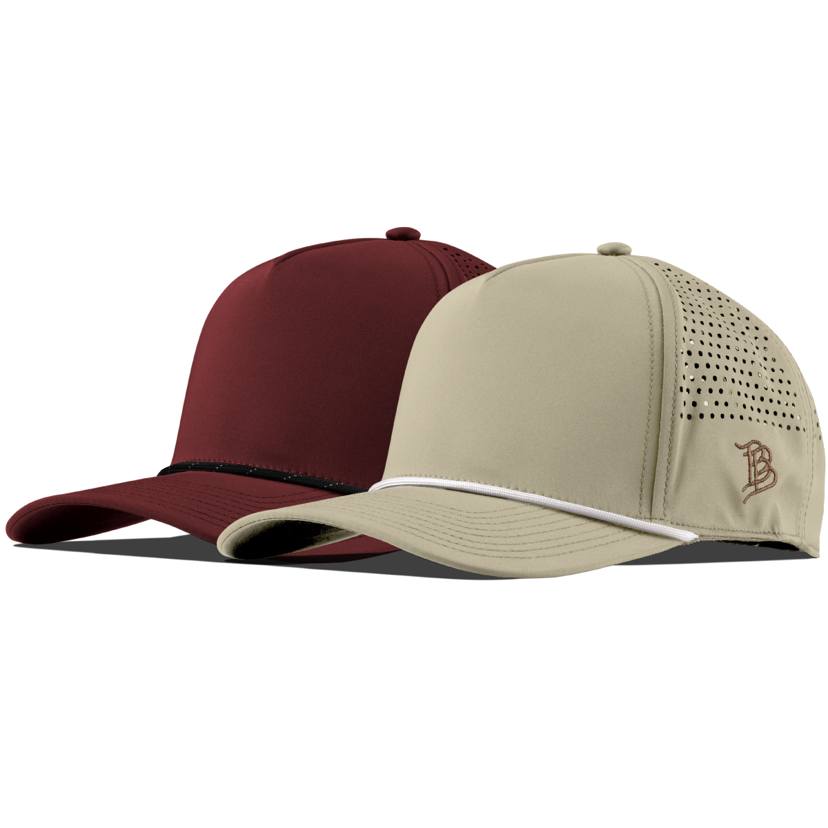 Bare Curved 5 Panel Performance 2-Pack Maroon/Black + Desert/White