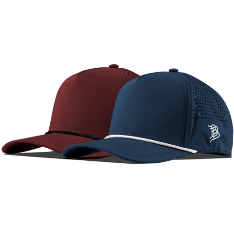 Bare Curved 5 Panel Performance 2-Pack Maroon/Black + Orion/White