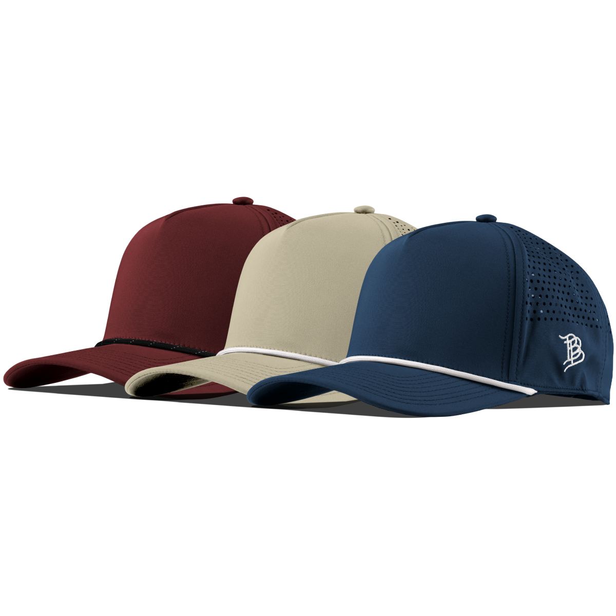 Bare Curved 5 Panel Performance 3-Pack Maroon + Desert + Orion