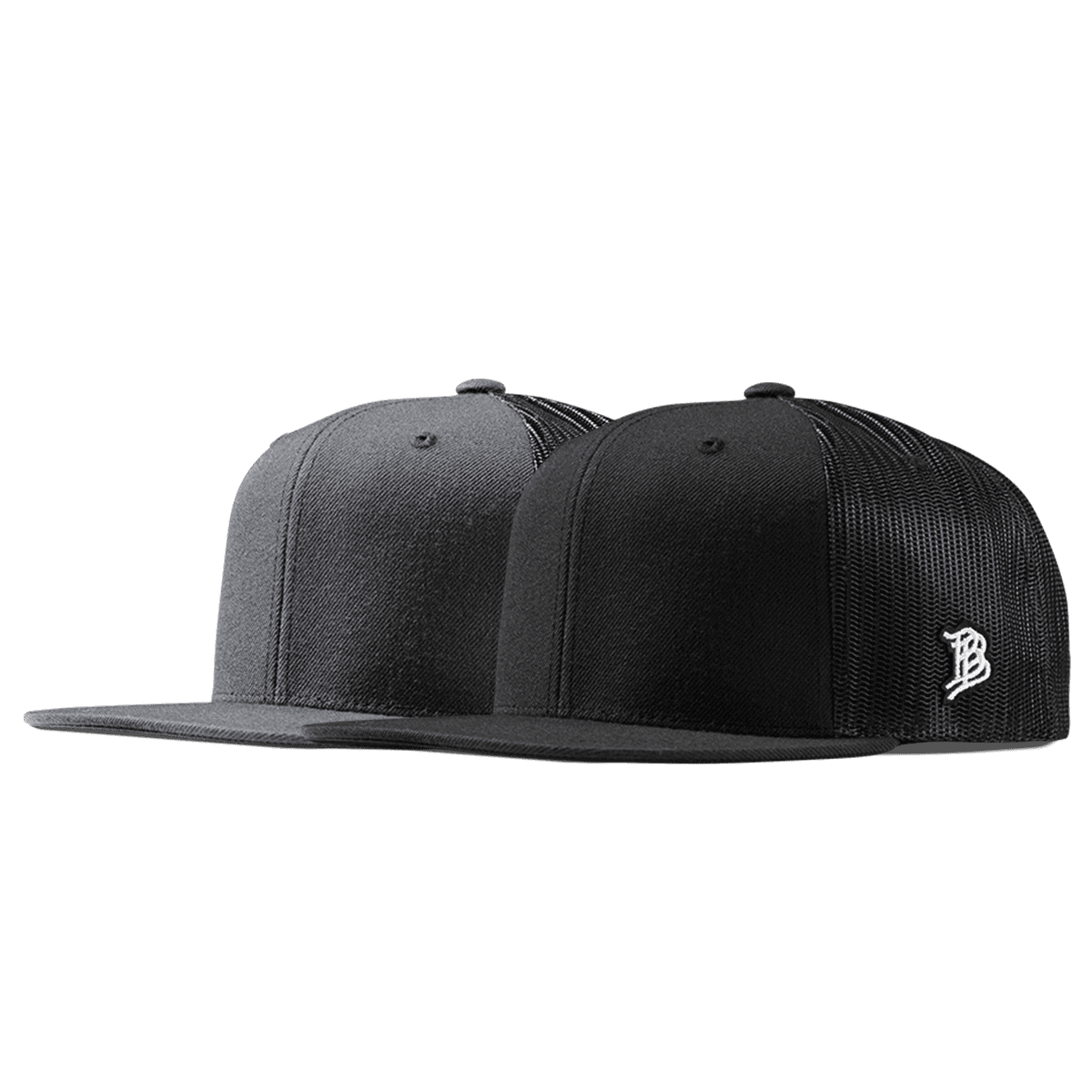 Bare Flat Trucker 2-Pack Charcoal + Black