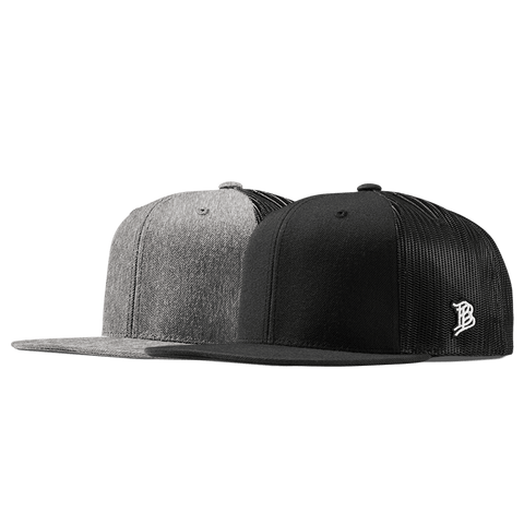 Bare Flat Trucker 2-Pack Heather Gray + Black