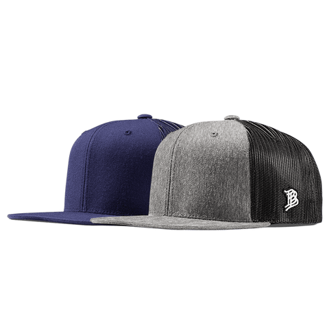 Bare Flat Trucker 2-Pack Heather Gray + Navy